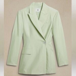 BANANA REPUBLIC HOURGLASS ITALIAN VISCOSE-LINEN BLAZER Size 4